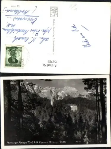 152786,Obsteig Mieminger Plateau Schlucht Burg Klamm m. Mieminger Kette Mieming Mötz