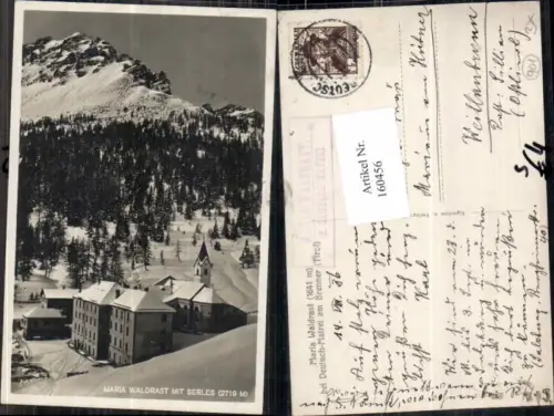 160456,Maria Waldrast bei Deutsch Matrei Postablage