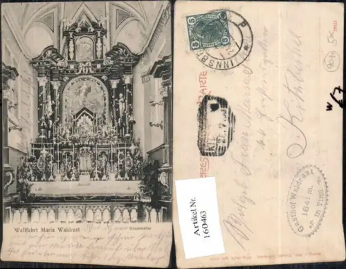 160463,Maria Waldrast Deutsch Matrei Kirche Innen 1899