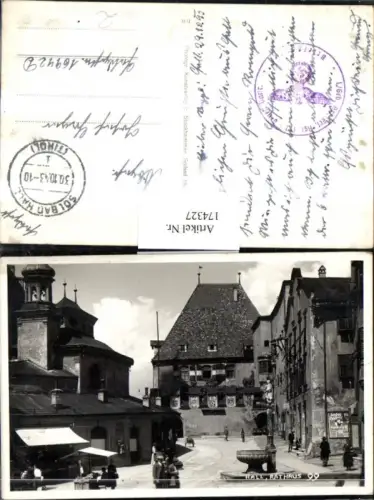 174327,Hall Ortsansicht Rathaus Straßenansicht