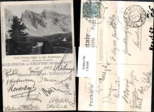 174399,Neustift Adolf Pichler Hütte i. d. Kalkkögeln Ak. Alpenklubscharte