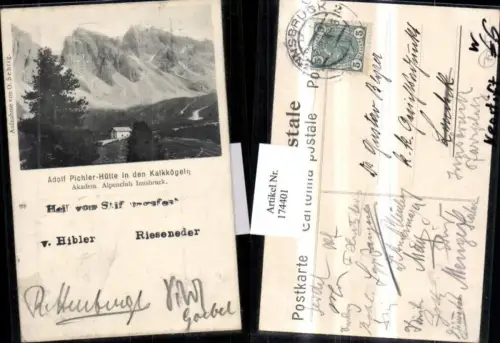174401,Neustift Adolf Pichler Hütte i. d. Kalkkögeln Ak. Alpenklubscharte
