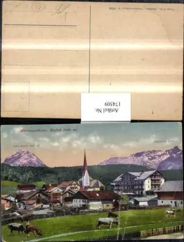 174509,Mittenwaldbahn Seefeld Teilansicht Hohe Munde Wetterstein pub Purger e Co 12626
