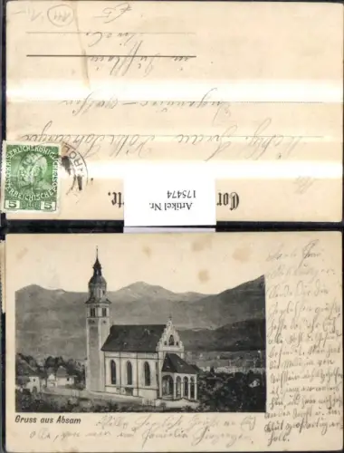 175474,Gruß aus Absam b. Hall i. Tirol Kirche