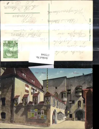 175544,Hall i. Tirol Rathaus Detailansicht im Ort