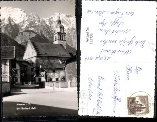 175733, Absam i. Tirol b. Solbad Hall Strassenansicht m. Kirche