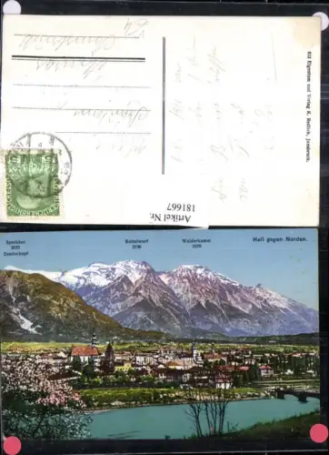 181667,Hall b. Innsbruck geg. Norden Totale Speckkar Zunderkopf Bettwlwurf pub Redlich 612