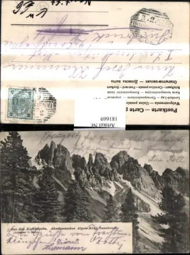 181669,Aus den Kalkkögeln Akademischer Alpen-Klub Innsbruck b. Neustift