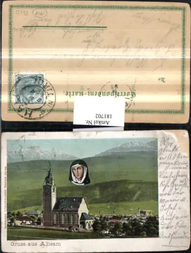 181702,Gruß aus Absam Totale Kirche Gnadenbild