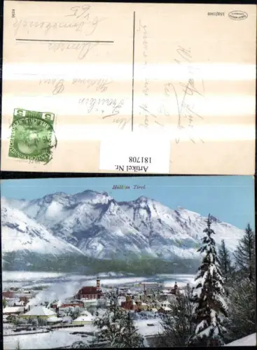 181708,Hall i. Tirol Totale Winterbild pub Robert Warger 152/1909