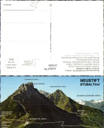 197008,Neustift Stubai Tirol Bergrestaurant Elferhütte Zwölferspitze pub Alpine Luftbild 59 844A