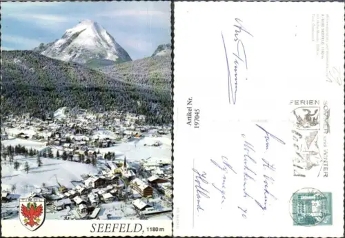 197045,Seefeld i. Tirol Totale m. Hohe Munde Winterbild pub Alpien Luftbild 54 624B