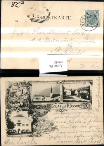 198455,Litho AK Gruß aus Kössen Ansichten K. Landegger Neuwirth Mehrbildkarte