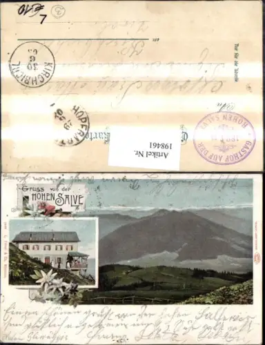 198461,Litho AK Gruß v. d. Hohen Salve b. Hopfgarten Söll Haus Mehrbildkarte