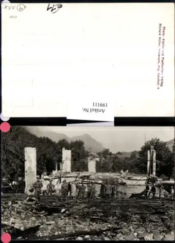 199111,Foto AK K.K. Soldaten Brandunglück in Innbsruck Umgebung Stubai