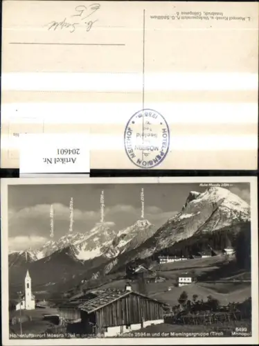 204601,Mösern b. Seefeld geg. d. Hohe Munde u. Miemingergruppe