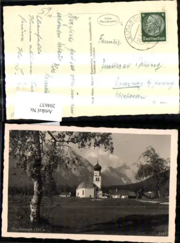 204637,Oberleutasch Ansicht m. Kirche