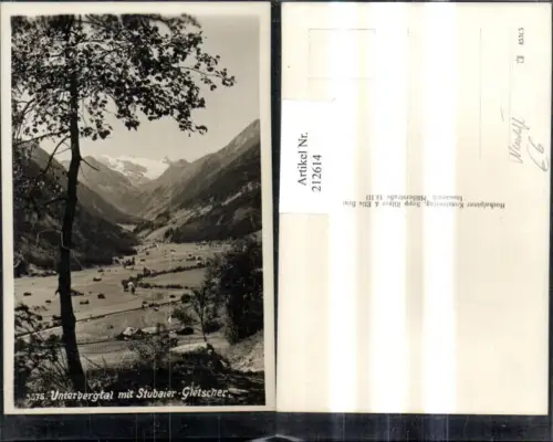 212614,Unterbergtal b. Neustift m. Stubaier-Gletscher