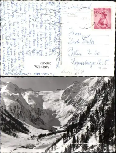 230509,Abfahrt vom Lusener Ferner b. Neustift im Stubaital Bergkulisse Winterbild