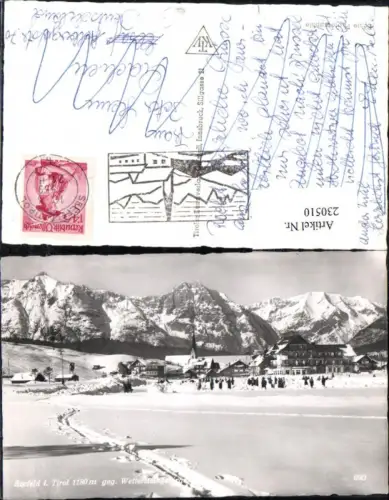 230510,Seefeld i. Tirol Teilansicht m. Wettersteingebirge Winterbild