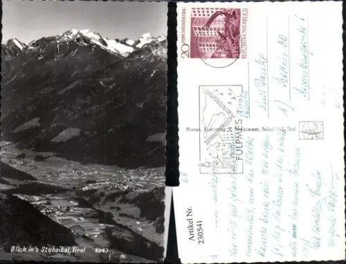 230541,Blick ins Stubaital Totale Fulpmes Bergkulisse