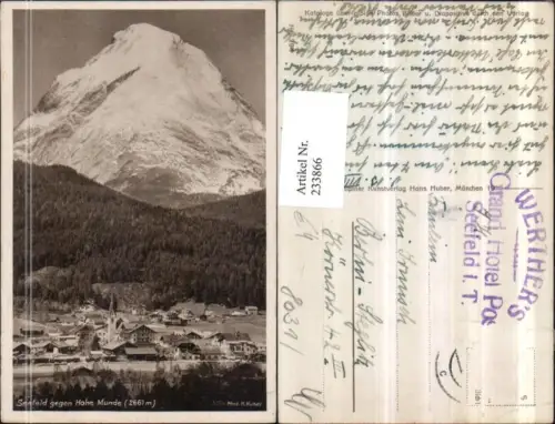 233866,Seefeld Totale geg. Hohe Munde