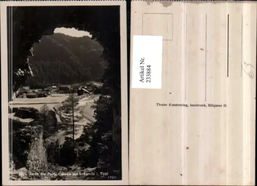 233884,Blick durch d. Porta Claudia auf Scharnitz in Tirol