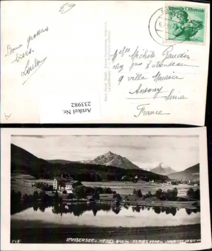 233982,Lansersee See u. Hotel m. Serles u. Habicht b. Lans
