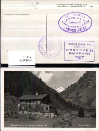 234010,Bärenbad im Zillergrund Zillertal b. Neustift