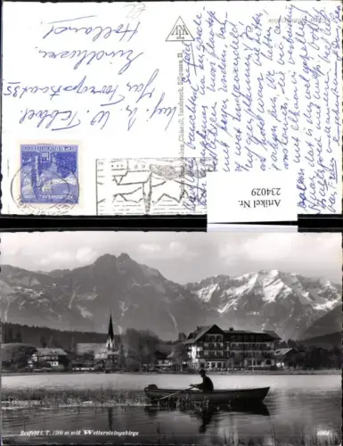 234029,Seefeld in Tirol Teilansicht m. Wettersteingebirge Ruderboot