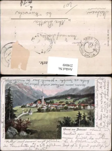 234049,Litho AK Gruß aus Aldrans Totale