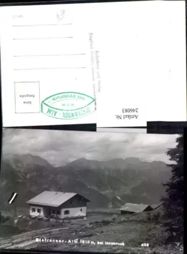 246083,Sistranser-Alm Almhütte b. Innsbruck