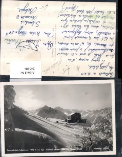 246104,Patscherkofel Schutzhaus b. Igls Innsbruck geg. Serles u. Stubaieralpen Winterbild