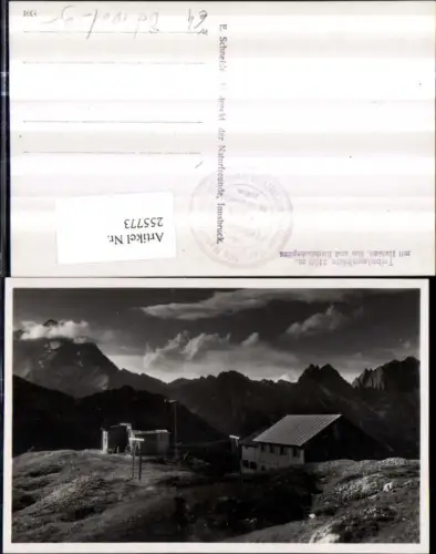 255773,Triblaunhütte Berghütte m. Habicht u. Kirchdachspitze Bergkulisse b. Gschnitz