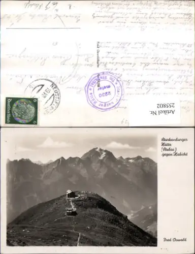 255802,Starkenburger Hütte Berghütte im Stubai geg. Habicht Bergkulisse b. Neustift