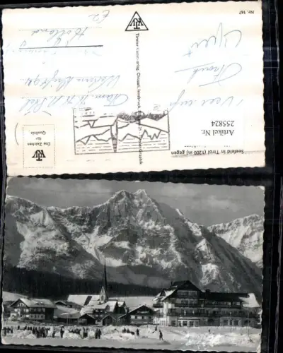 255824,Seefeld in Tirol Teilansicht geg. Wettersteingebirge Bergkulisse Winterbild