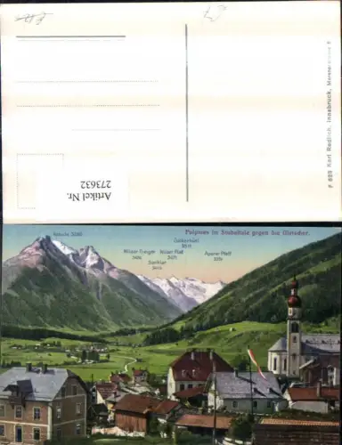 273632,Fulpmes im Stubaitale Teilansicht Kirche geg. Gletscher Bergkulisse