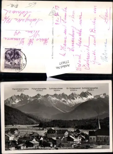 273637,Seefeld in Tirol Teilansicht m. d. Kalkkögeln Bergkulisse