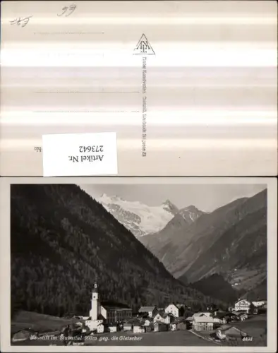 273642,Neustift im Stubaital Totale geg. Gletscher Bergkulisse