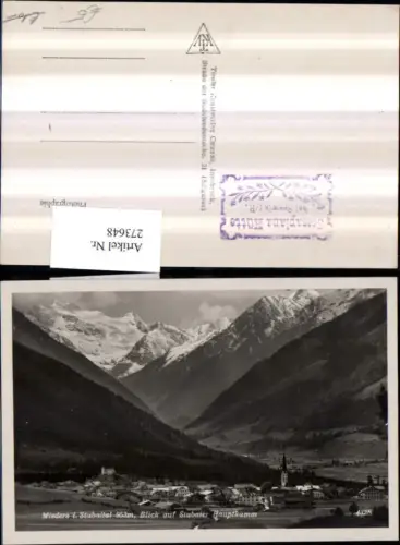 273648,Mieders im Stubaital Totale Blick auf Stubaier Hauptkamm Bergkulisse