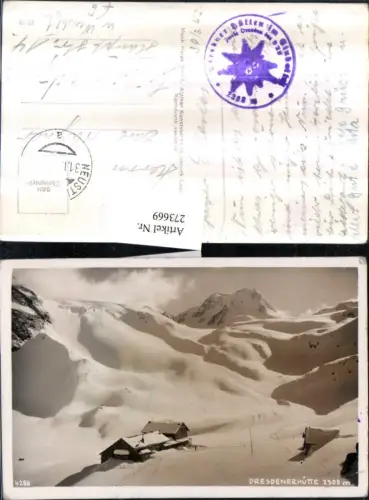 273669,Dresdenerhütte Berghütte Bergkulisse Winterbild b. Neustift