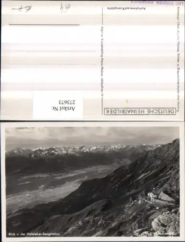 273673,Blick von d. Hafelekar-Bergstation Bergkulisse b. Innsbruck