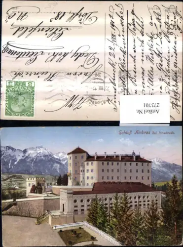 273701,Schloss Ambras b. Innsbruck Bergkulisse
