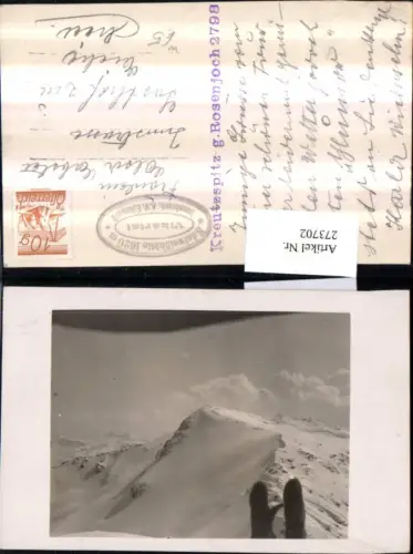 273702,Foto AK Kreutzspitze geg. Rosenjoch Bergkulisse b. Ellbögen