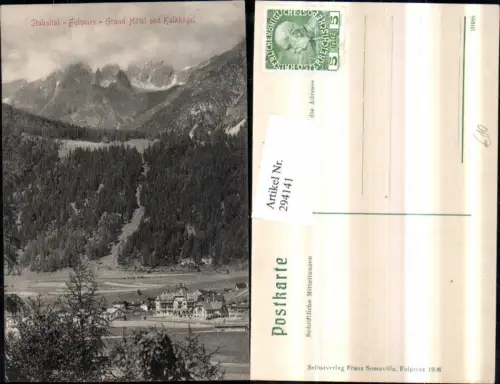 294141,Fulpmes im Stubaital Grand Hotel m. Kalkkögel Bergkulisse