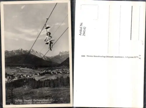 294142,Seefeld Totale Sessellift Gschwandtkopf m. Arhnspitzen u. Karwendel Bergkulisse