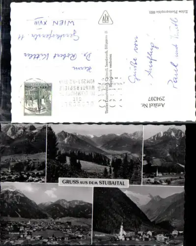 294207,Gruß aus dem Stubaital Mieders Telfs Fulpmes Neustift Totale Bergkulisse Mehrbildkarte