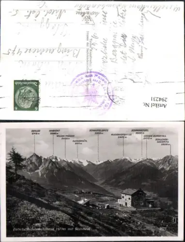 294231,Patscherkofel Schutzhaus Berghütte m. Stubaital Bergkulisse b. Patsch