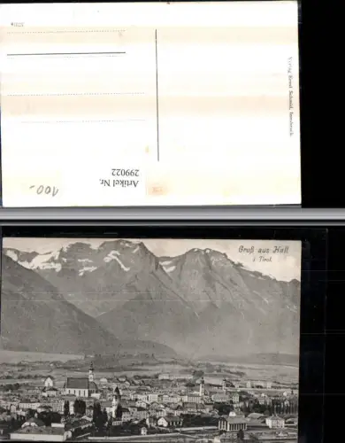 299022,Gruß aus Hall in Tirol Totale Bergkulisse