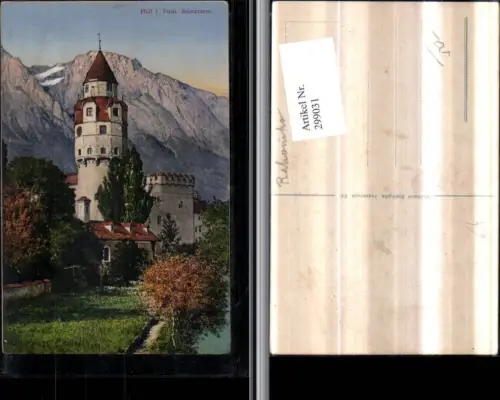 299031,Hall in Tirol Münzturm Turm Bergkulisse